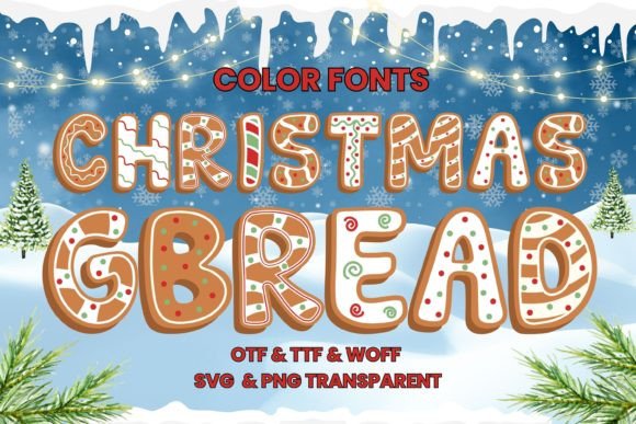 Christmas Gbread: A Playful Font for Festive Designs