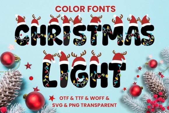 Christmas Light: A Playful Color Font for Festive Designs