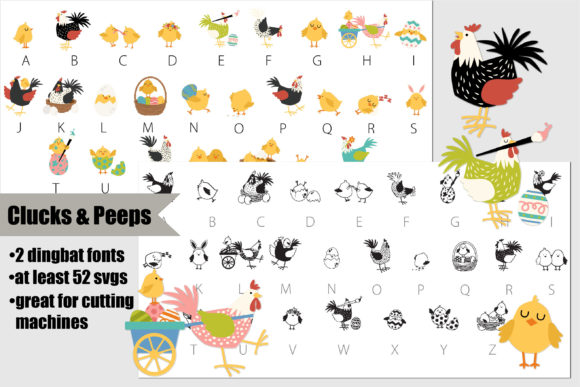 Clucks and Peeps: A Dual-Font Bundle for Charming, Playful Design