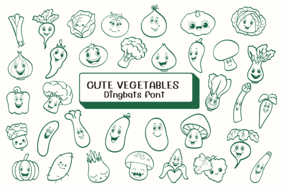 Cute Vegetables: A Charming Font for Whimsical Design