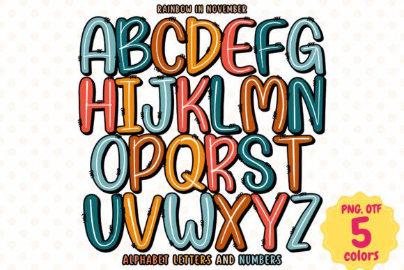Discovering the Warmth of the Rainbow in November Font