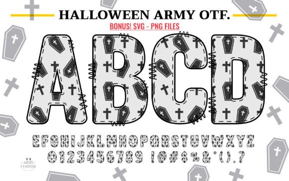 Halloween Army Coffin: A Font for Bold, Gothic Branding