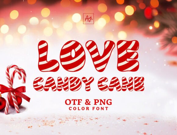 Love Candy Cane: The Festive Font for Sweet Designs