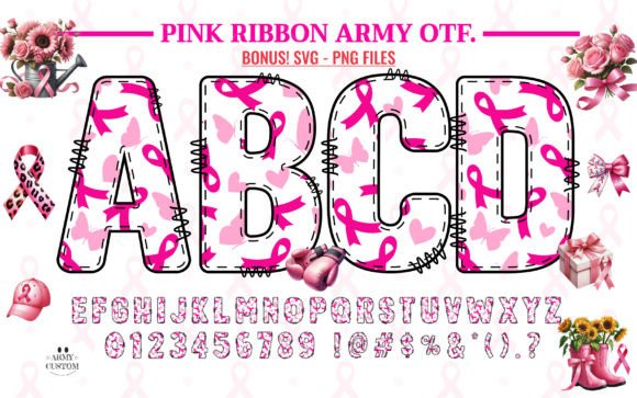 Pink Ribbon Army1: A Typeface Woven with Purpose