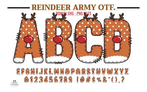 Reindeer Christmas Army: A Font with Festive Charm