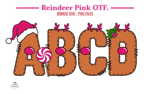 Reindeer Pink: A Whimsical Font for Festive Designs