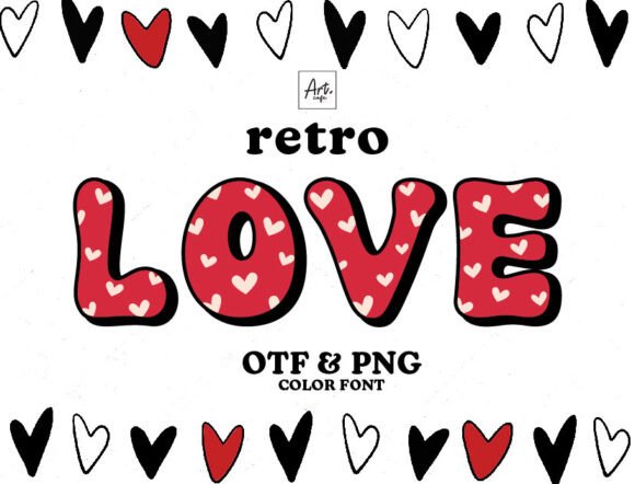 Retro Love: A Playful Typeface for Heartfelt Design Projects