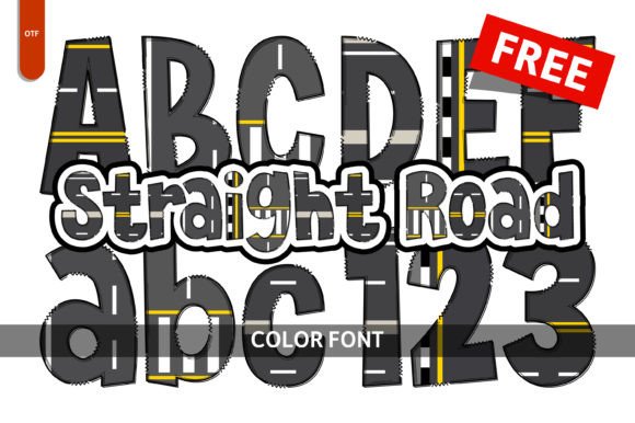 Straight Road: A Playful Color Font for Creative Projects