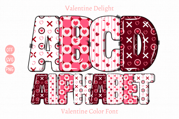 Valentine Delight: The Vibrant Color Font for Modern Designs